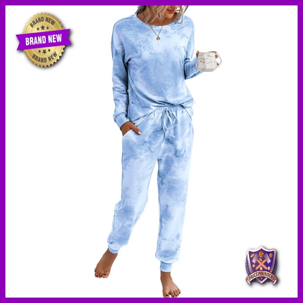 Large Long Sleeve Pajama Set, Polyester Lounge Wear, Relaxed Fit